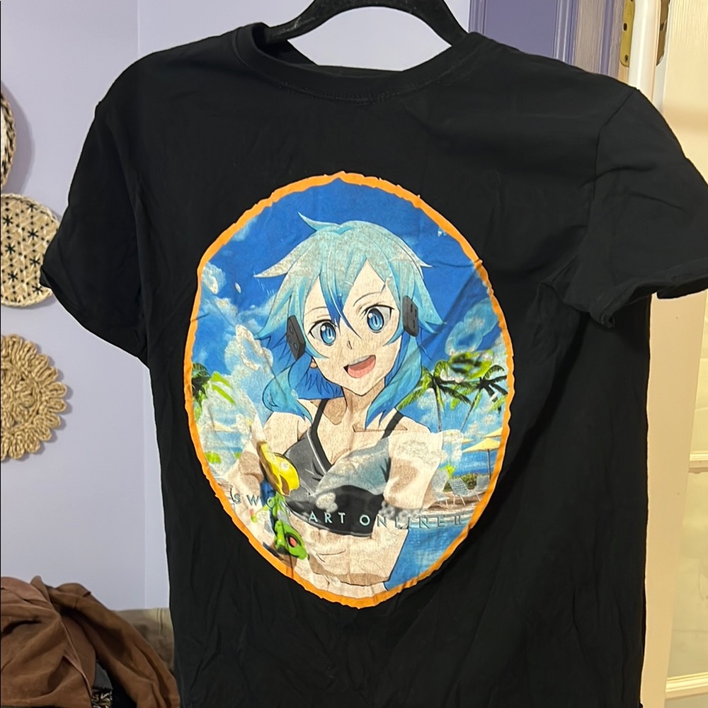 Black Anime Graphic T-Shirt